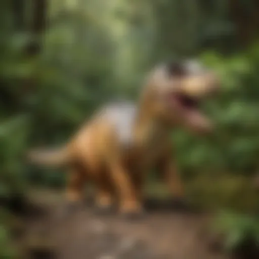 Prehistoric Dinosaur Toy in Natural Habitat