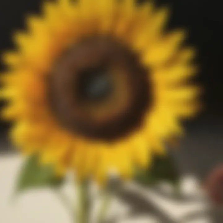 Mastering light and shadow in sunflower drawing