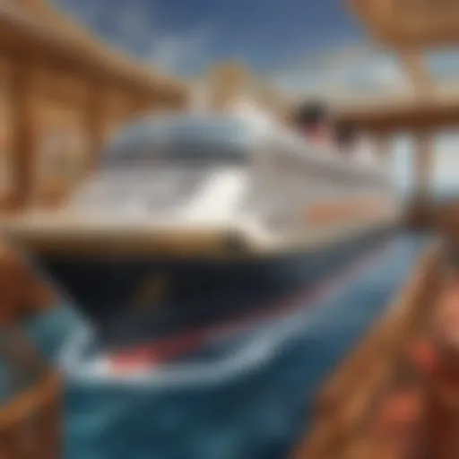 Luxurious Disney Cruise Ship at Sea