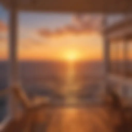 Luxury Cruise Ship Deck Sunset View