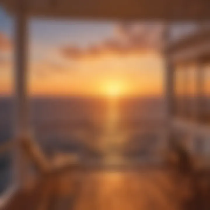 Luxury Cruise Ship Deck Sunset View