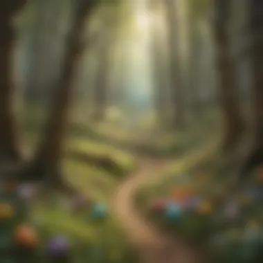 Enchanting Easter Egg Hunt in the Forest Magical Egg Hunt Forest Scene