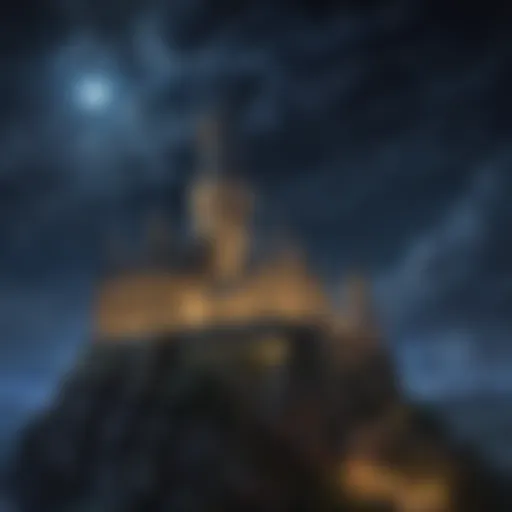 Magical Hogwarts Castle at Night