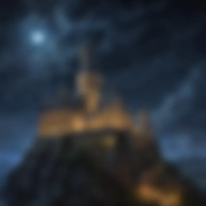 Magical Hogwarts Castle at Night