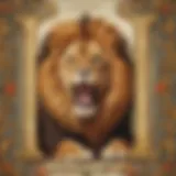 Majestic lion symbolizing the letter L