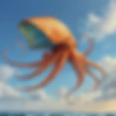 Majestic octopus kite soaring through the sky