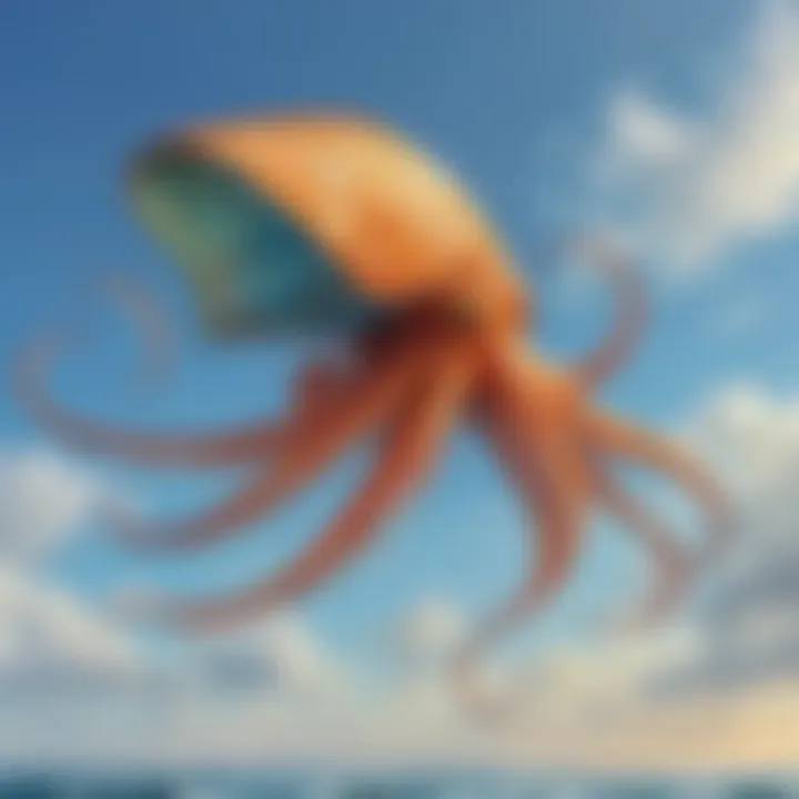 Majestic octopus kite soaring through the sky