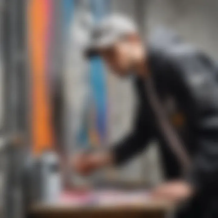 Graffiti artist showcasing intricate spray painting technique