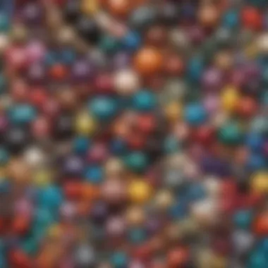 Colorful Beads and Gemstones Variety of colorful beads and gemstones for bracelet making