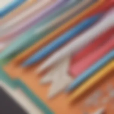 Selecting Premium Paper Various colorful paper choices for crafting airplanes