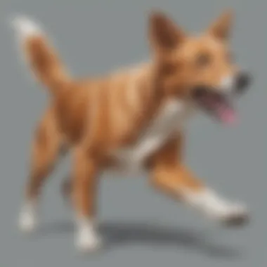 Dog's Playful Pose Illustration