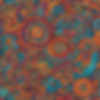 Vibrant Abstract Doodle A colorful doodle depicting various abstract shapes and patterns