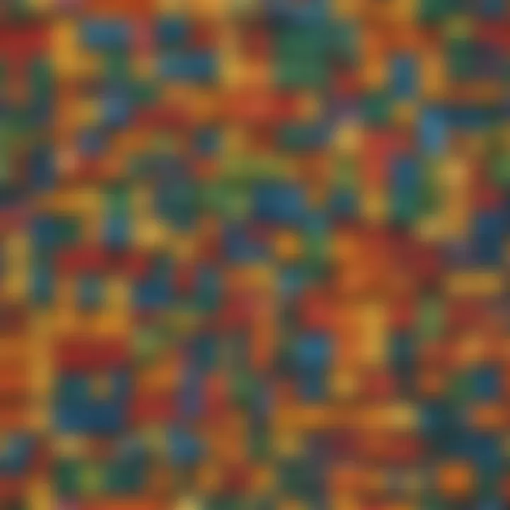 Color-coded LEGO bricks arranged in a visually appealing manner, showcasing systematic sorting.