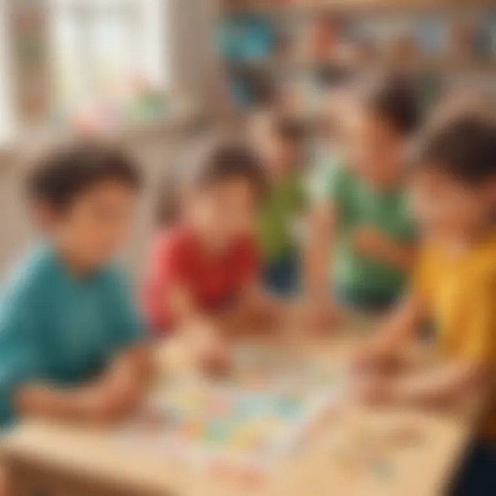 Kids participating in a lively counting game