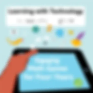 Learning with Technology Interactive math app on a tablet for young learners