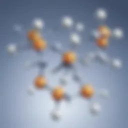 Illustration showing melatonin molecule structure
