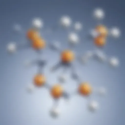 Illustration showing melatonin molecule structure