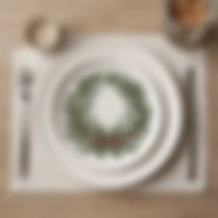 Minimalist Scandinavian-inspired Christmas placemat in neutral tones