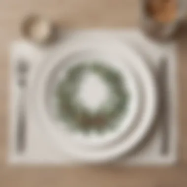 Simplicity meets Elegance Minimalist Scandinavian-inspired Christmas placemat in neutral tones