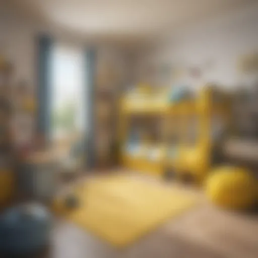 Colorful Minions-themed bedroom with playful decor elements