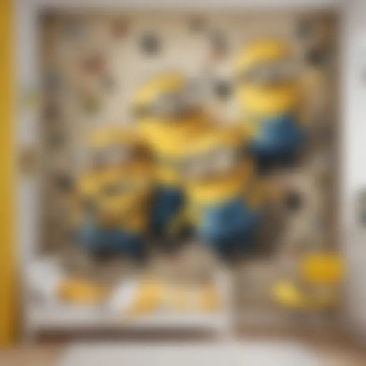 Creative Minions wall art and accessories enhancing a child's room