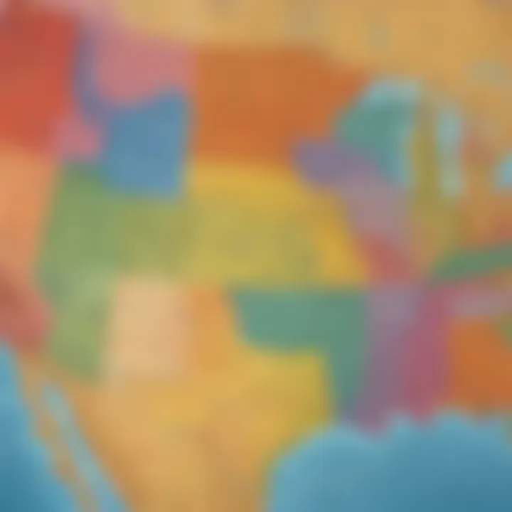 Modern Applications of United States Colored Map