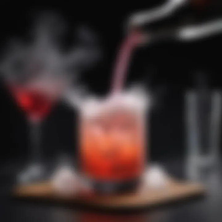 Modern mixology with dry ice