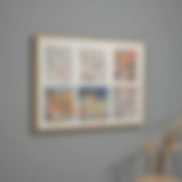 Modern wall-mounted play mat storage display