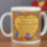 A personalized mug featuring a heartfelt message for a teacher