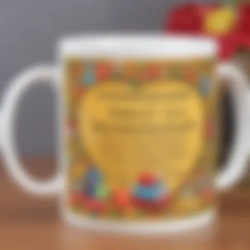A personalized mug featuring a heartfelt message for a teacher