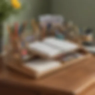 Elegant Desk Organizer for Teachers An elegant desk organizer that adds style to a teacher's workspace