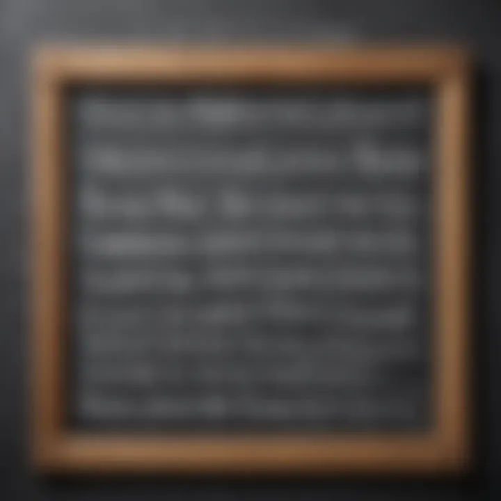 A motivational quote written on a chalkboard