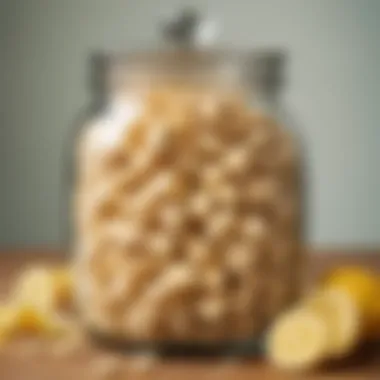 Lemon Muddy Buddies in a Decorative Jar