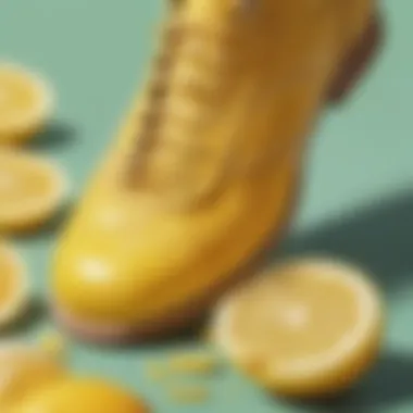 Lemon Peel Shoe Deodorizer Lemon peel in shoes