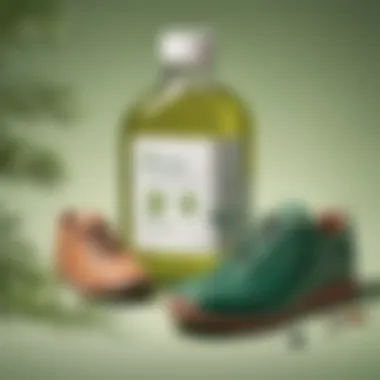 Tea Tree Oil Shoe Odor Solution Tea tree oil bottle and shoes