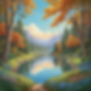 Serenity in Nature Color Scheme Nature Inspired Color by Number Illustration