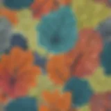 Abstract pattern of nature-inspired hand printing art