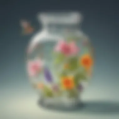 Delicate Nectar Solution in Glass Container Exquisite nectar solution in a glass container