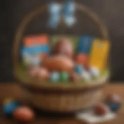 Vibrant NFL Easter Basket with Football Charm