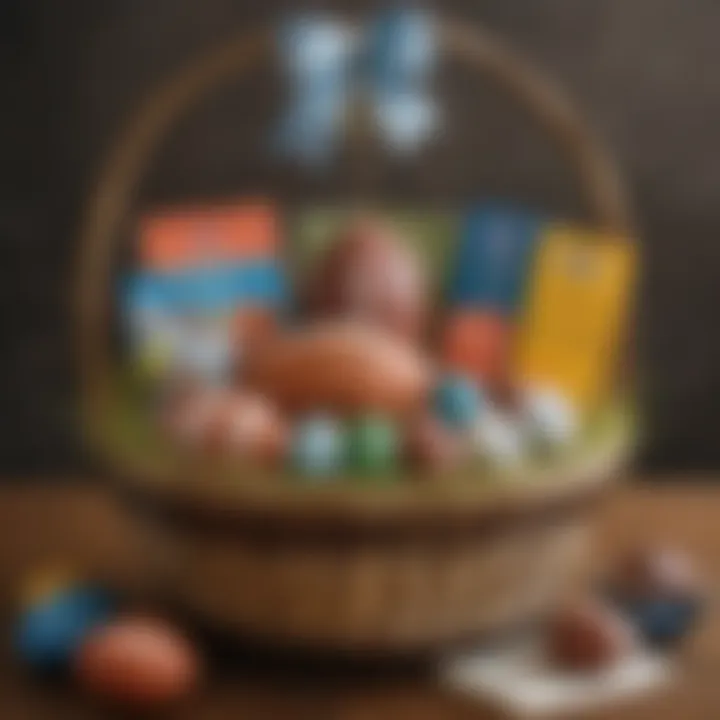 Vibrant NFL Easter Basket with Football Charm