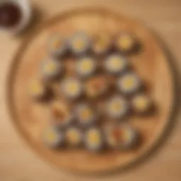 Nutella Banana Sushi Rolls on Bamboo Plate