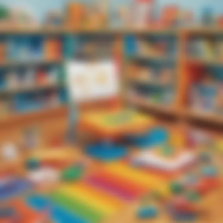 Colorful learning materials for cognitive development in kindergarten seat work