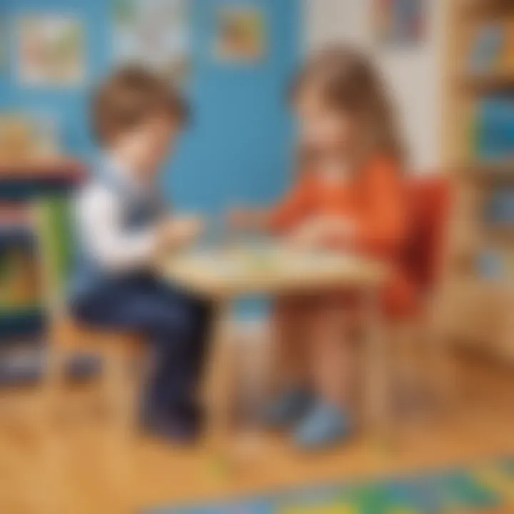 Interactive educational game for engaging kindergarten seat work