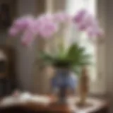 Orchid bouquet in elegant vase