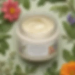 Organic herbal ingredients in stop breastfeeding cream jar