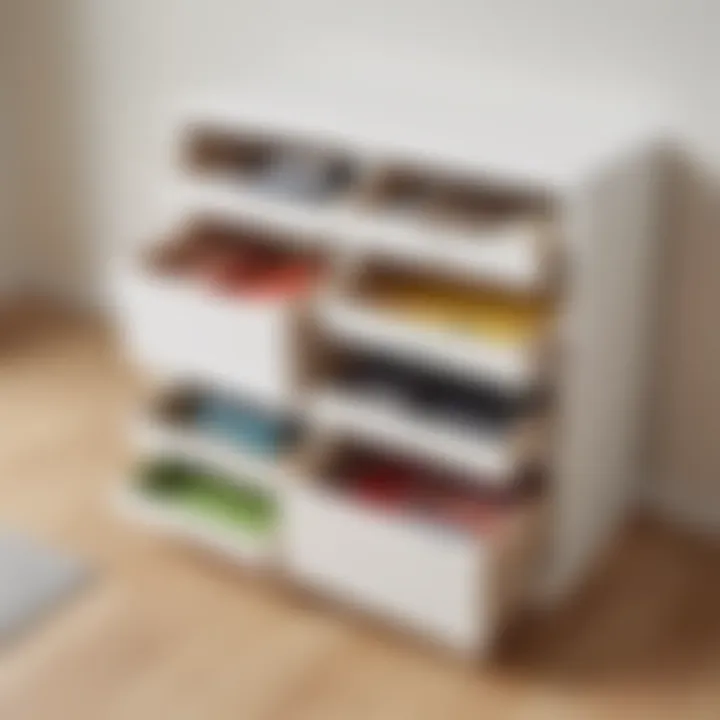 A minimalist approach to storage with hidden compartments.
