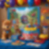 Colorful Paw Patrol decorations at a party
