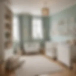 Cozy and organized nursery with functional furniture