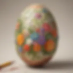 Intricate floral Easter egg design