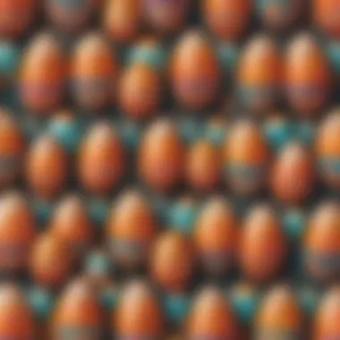 Vibrant geometric Easter egg pattern